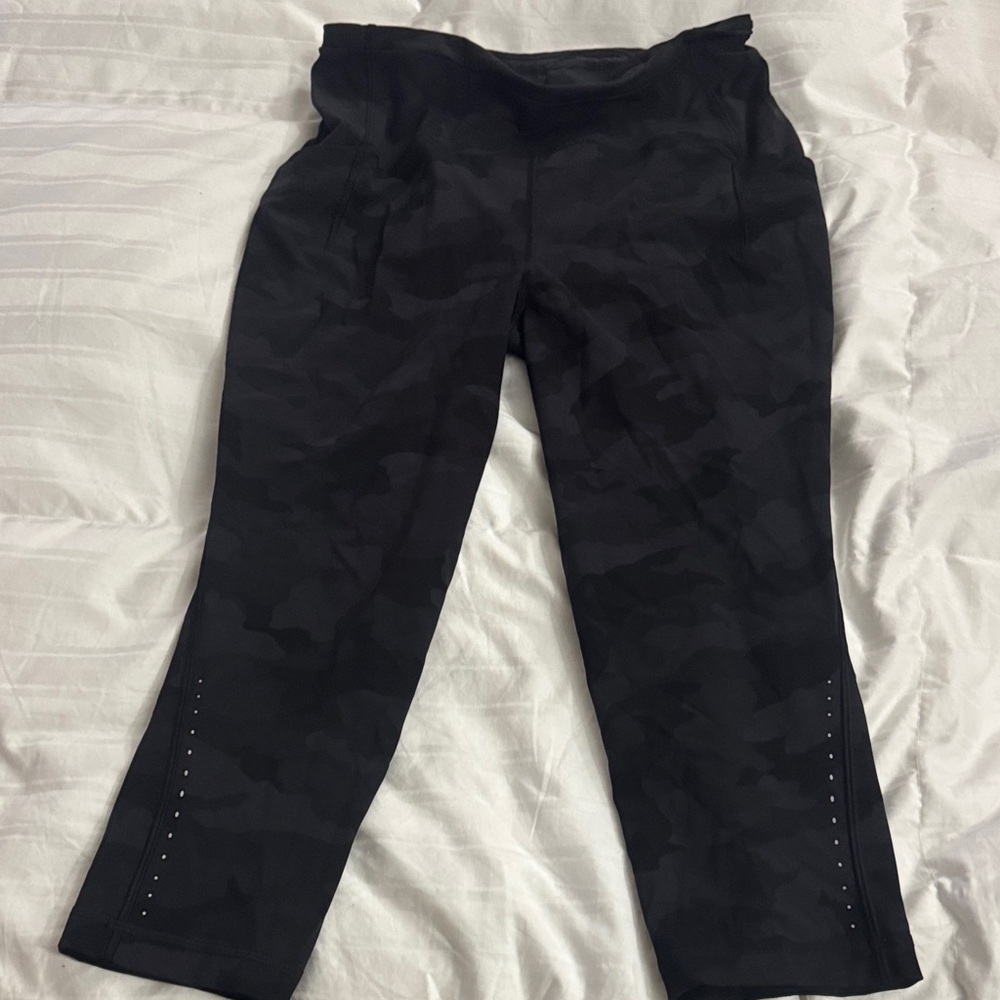 Black Camouflage lulu Pants